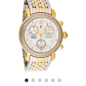 Michele watch Stainless Steel with diamonds